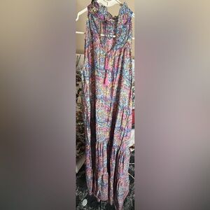 Boemos Paisley Maxi Tiered Boho Dress from Revolve. Size Large NWT